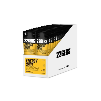 BOX ENERGY SHOT 226ers - 250mg kofeiny z beta alaniną, tauryną, tyrozyną i AAKG, płyn 60ml o smaku bananów 24 sztuki